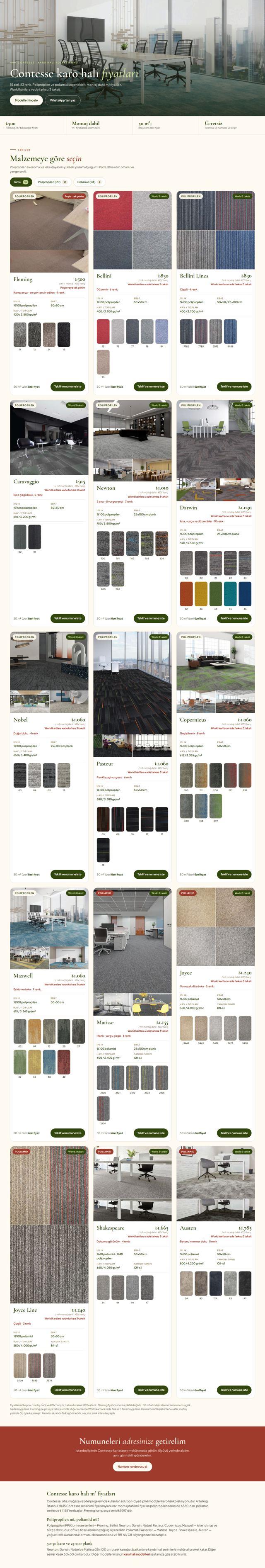 Arte Rug Contesse karo halı sayfası