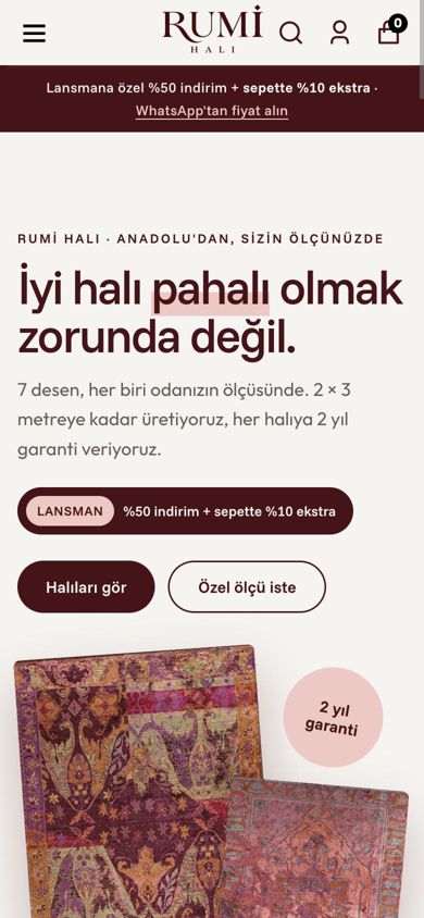 Rumi Halı mobil